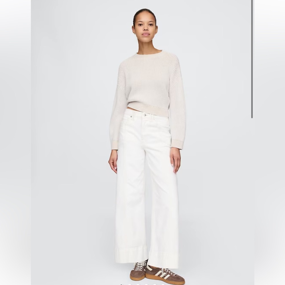 Gap High Rise Stride Wide-Leg Ankle Jeans